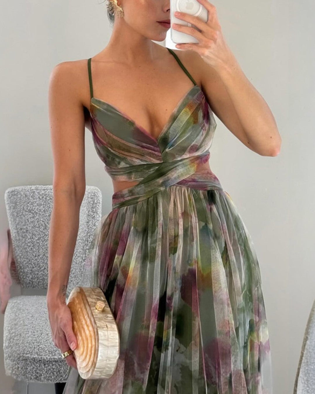 La Scintilla | Robe longue élégante à imprimé floral
