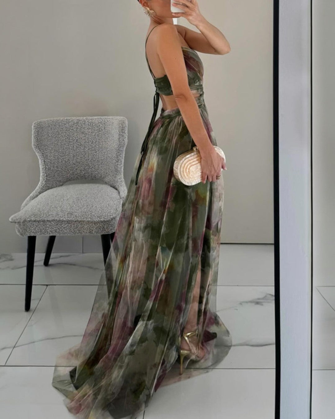 La Scintilla | Robe longue élégante à imprimé floral