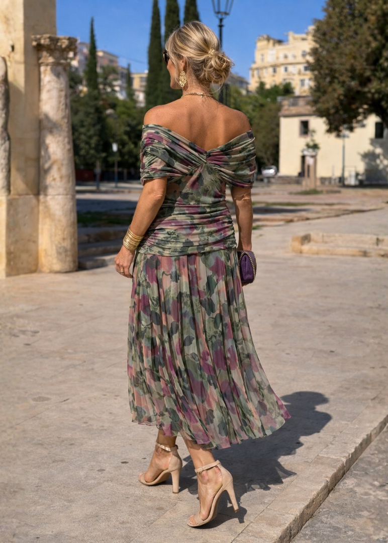Mikaela | Robe longue à épaules dénudées