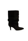 Bottines slouchy suède LUCY - Noir