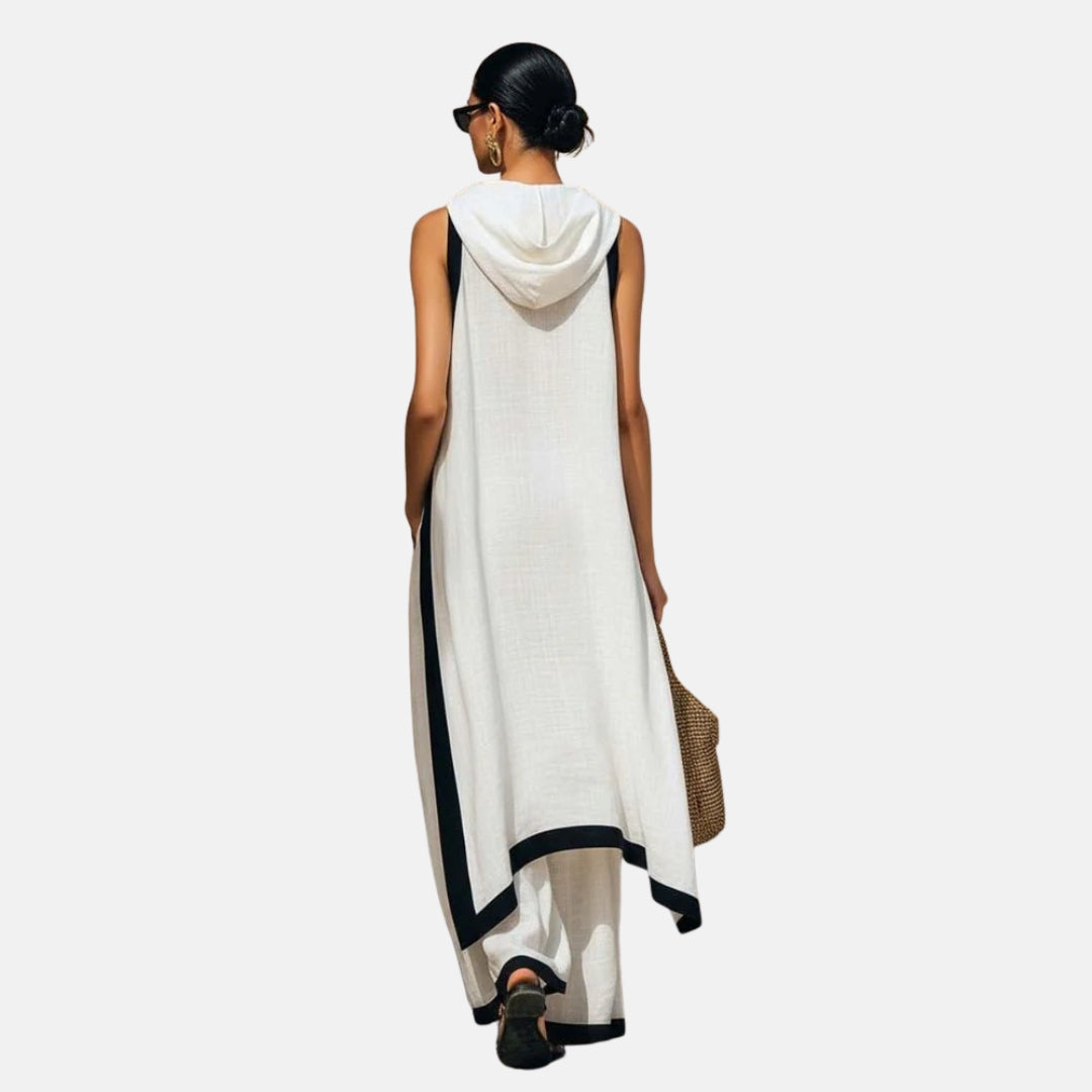 Léonie | Ensemble composé d'une tunique longue et d'un pantalon ample