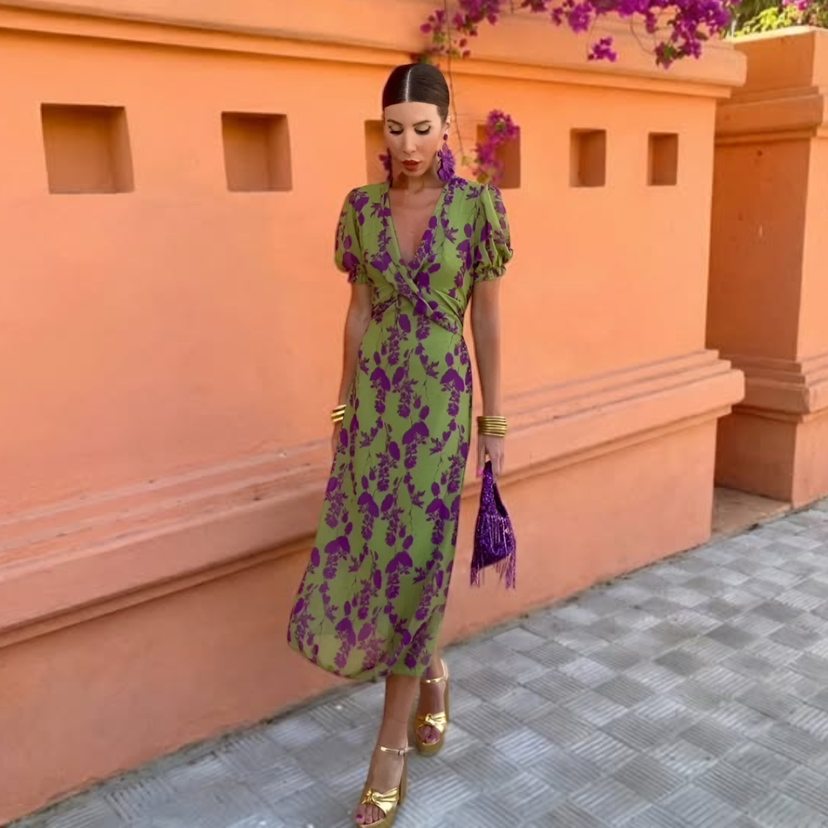 SOFIA · ROBE LONGUE FLEURIE