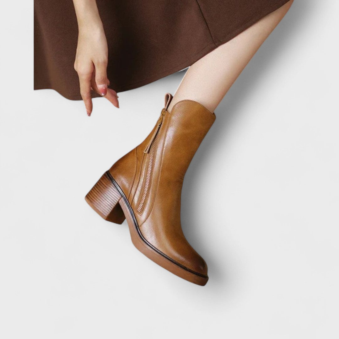 Bottines en Cuir avec Intérieur en Fourrure – Élégantes et Confortables