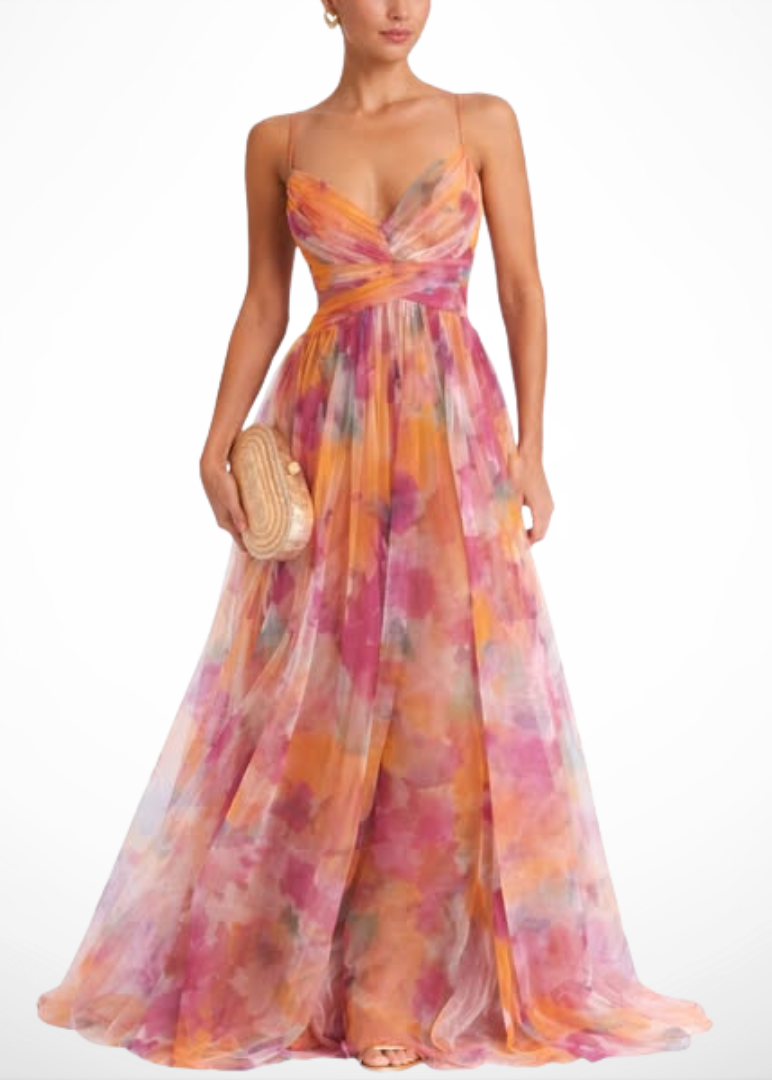 La Scintilla | Robe longue élégante à imprimé floral