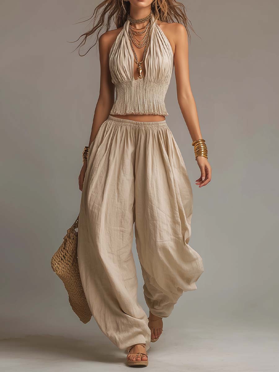 SANDRA · Ensemble deux pièces style harem bohème