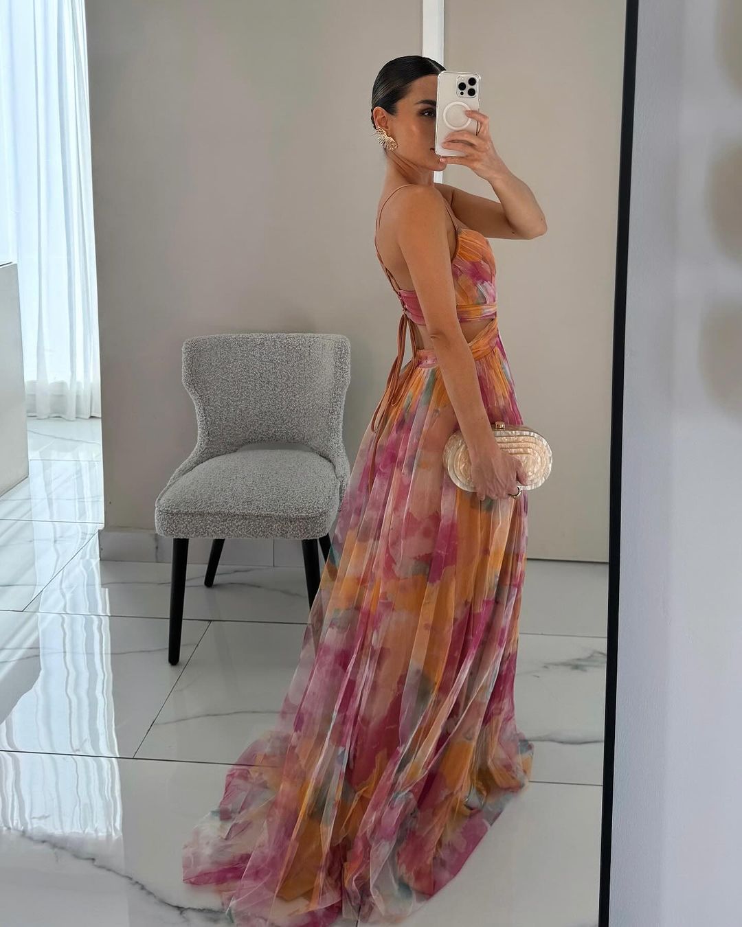 La Scintilla | Robe longue élégante à imprimé floral