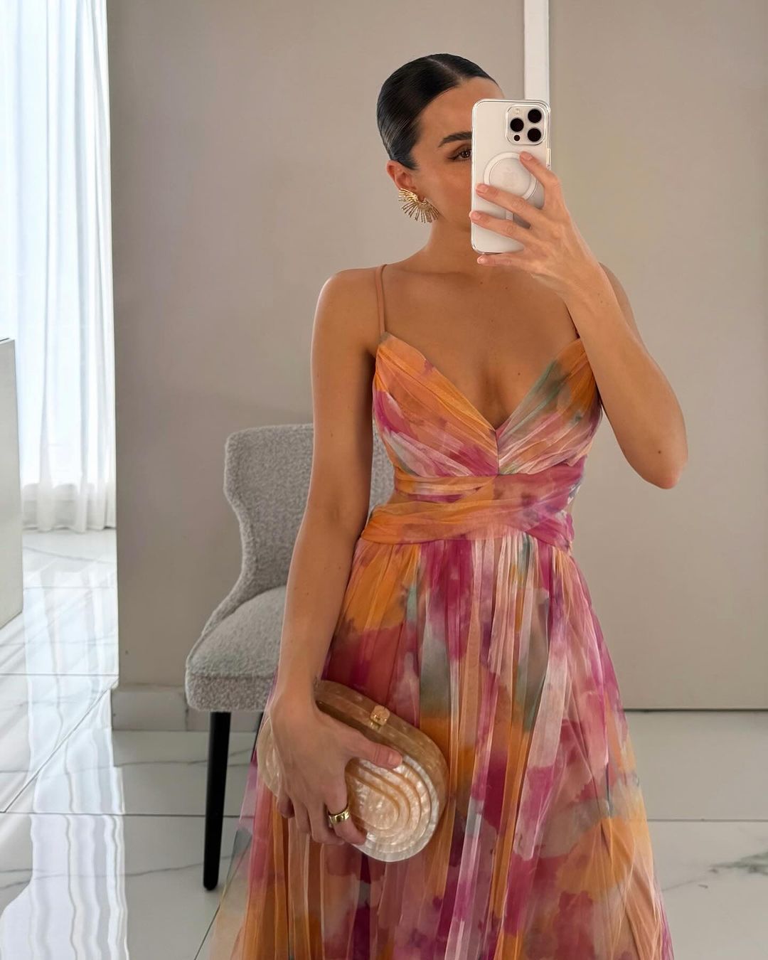 La Scintilla | Robe longue élégante à imprimé floral