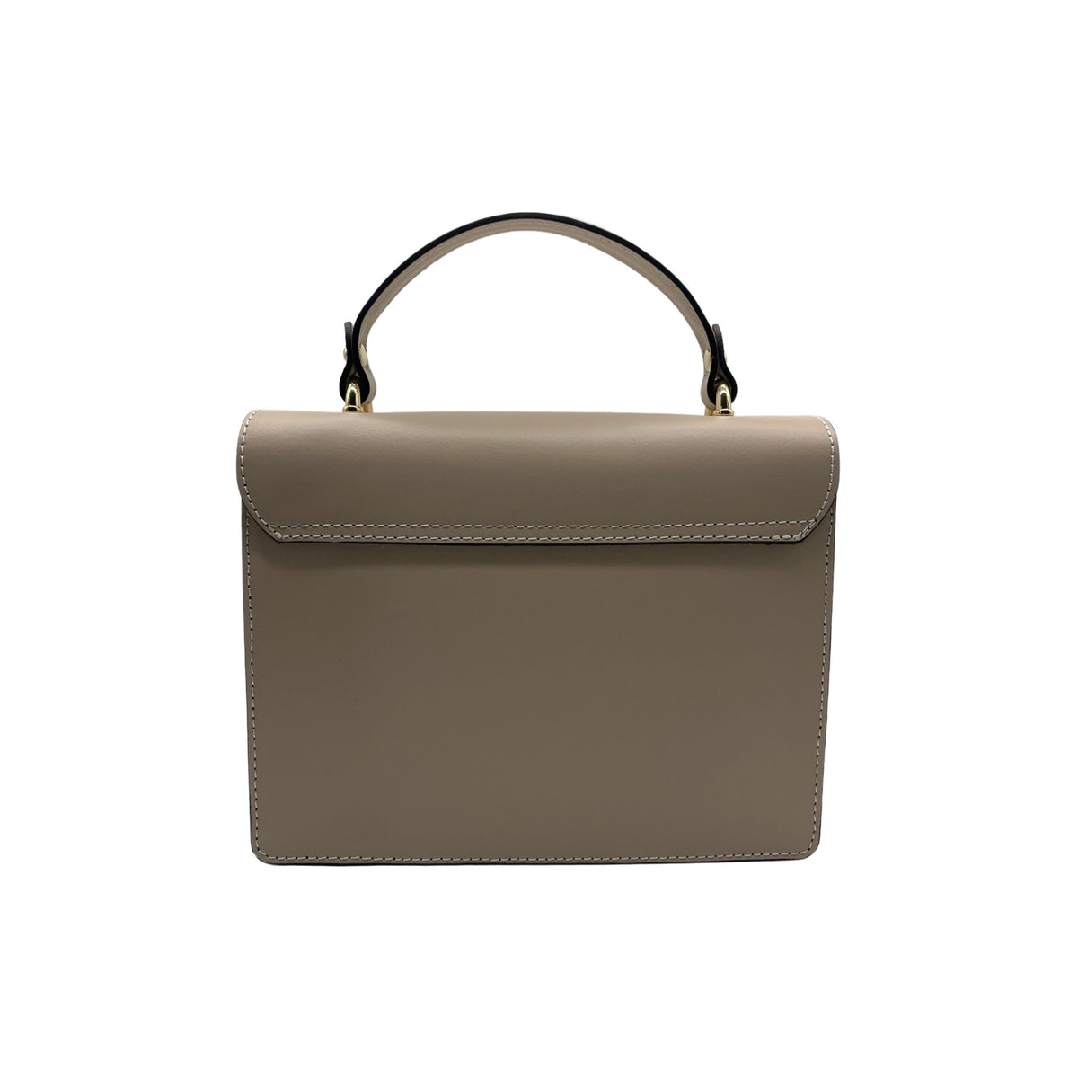 SAC PORTE MAIN CUIR VACHETTE LISSE DELIA BEIGE