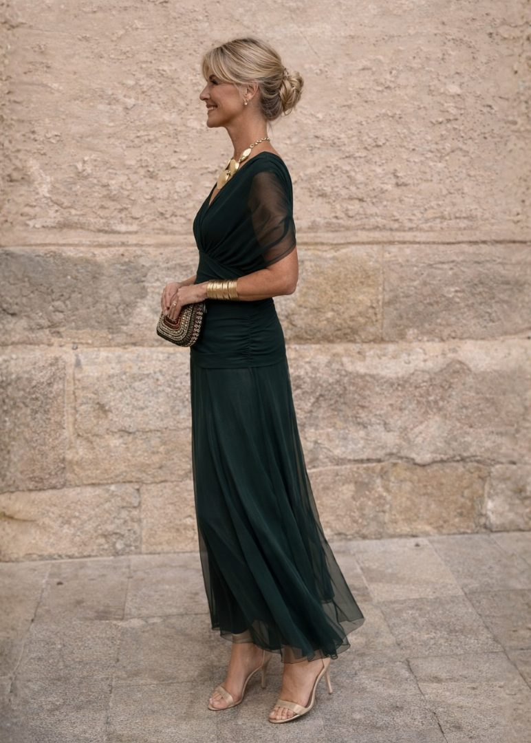 Mikaela | Robe longue à épaules dénudées