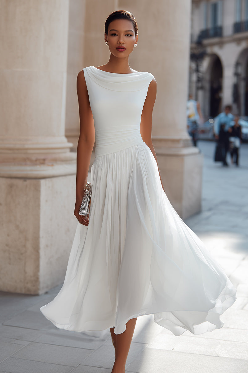 Emma | Robe Midi Élégante de Cérémonie