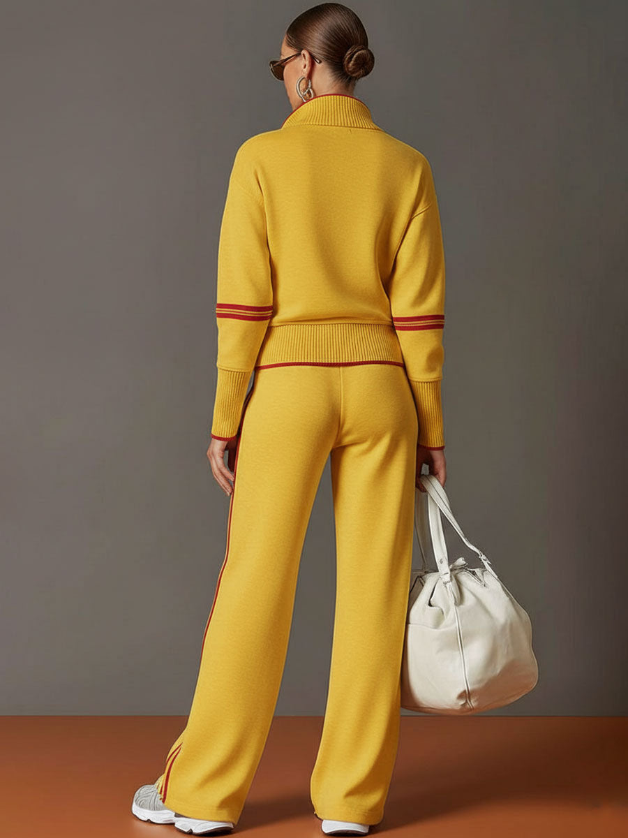 Teresa : Ensemble Femme Deux Pièces avec Sweat à Capuche Semi-Zip