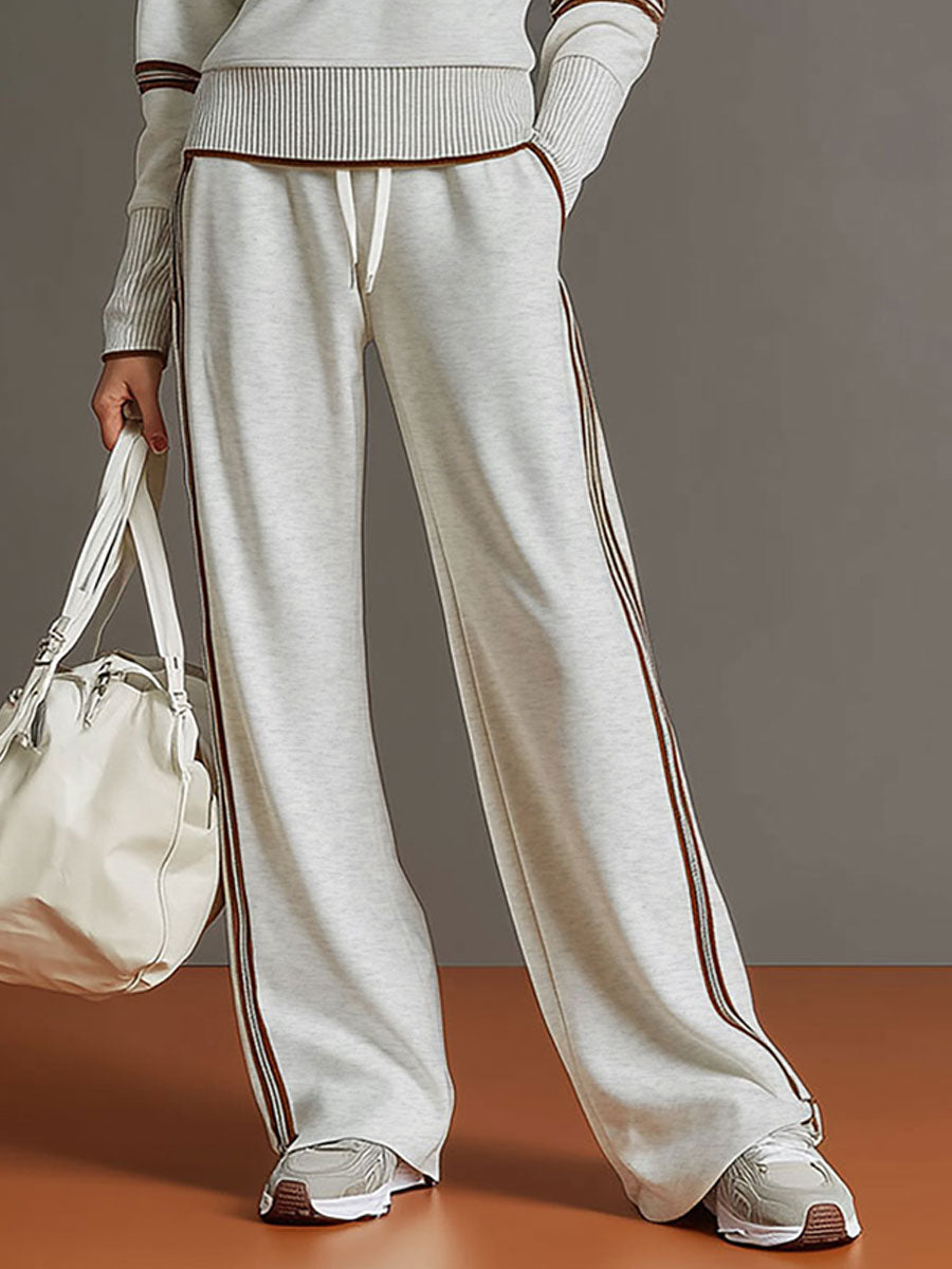 Teresa : Ensemble Femme Deux Pièces avec Sweat à Capuche Semi-Zip