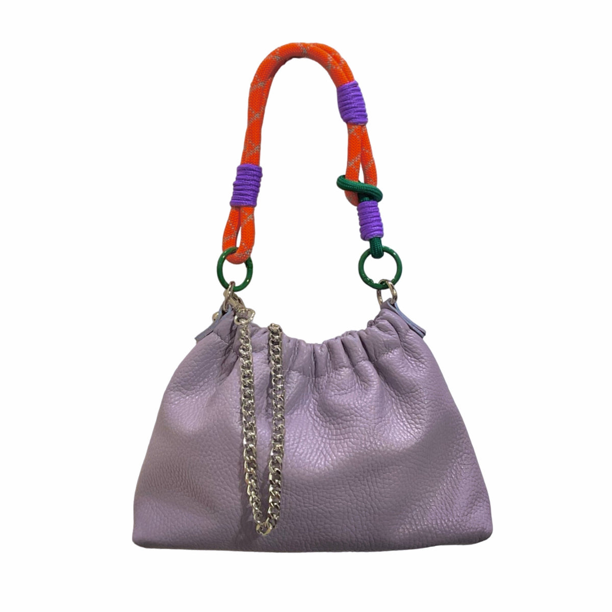 Sac cuir grainé cordon Plissa S
