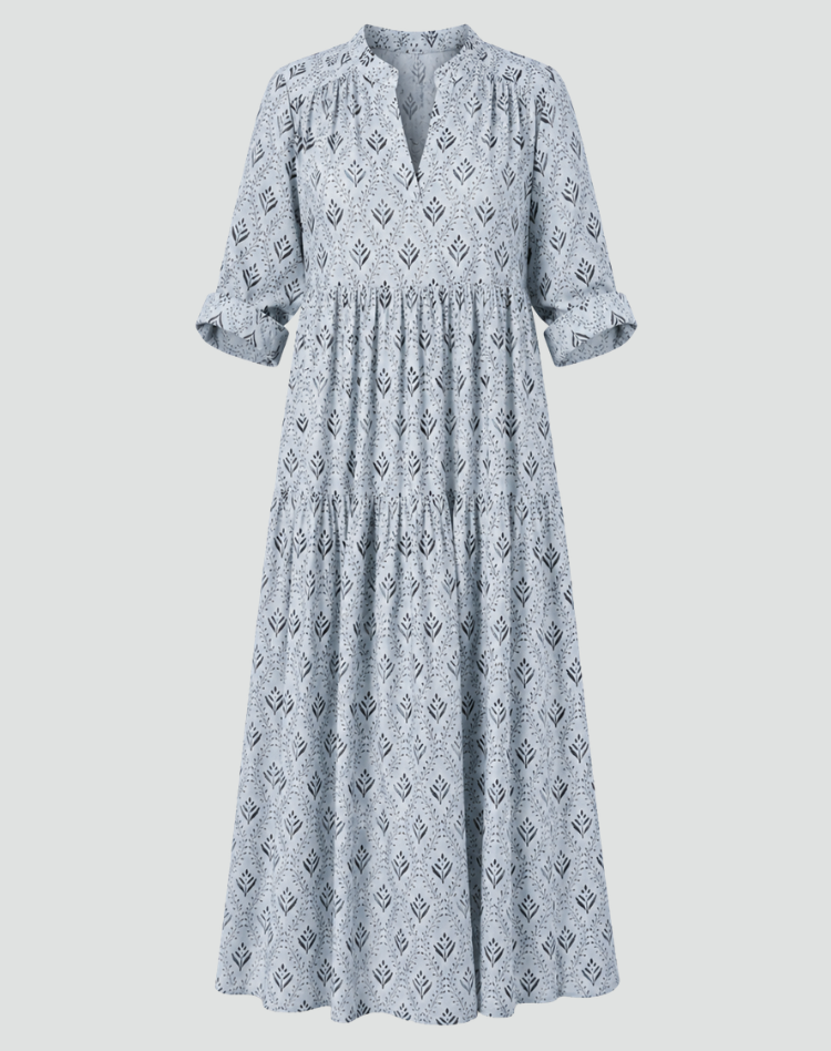 Maria | Robe longue d'été à imprimé style vintage