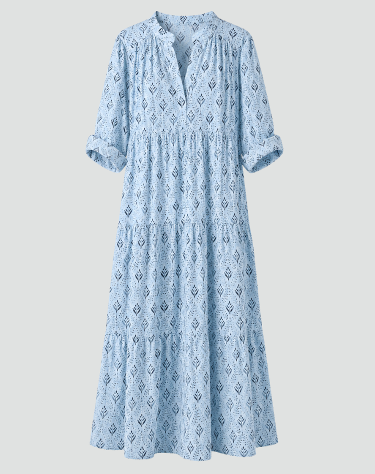 Maria | Robe longue d'été à imprimé style vintage