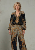 Lorena · ENSEMBLE BAROQUE TOP MANCHES LONGUES PANTALON LARGE