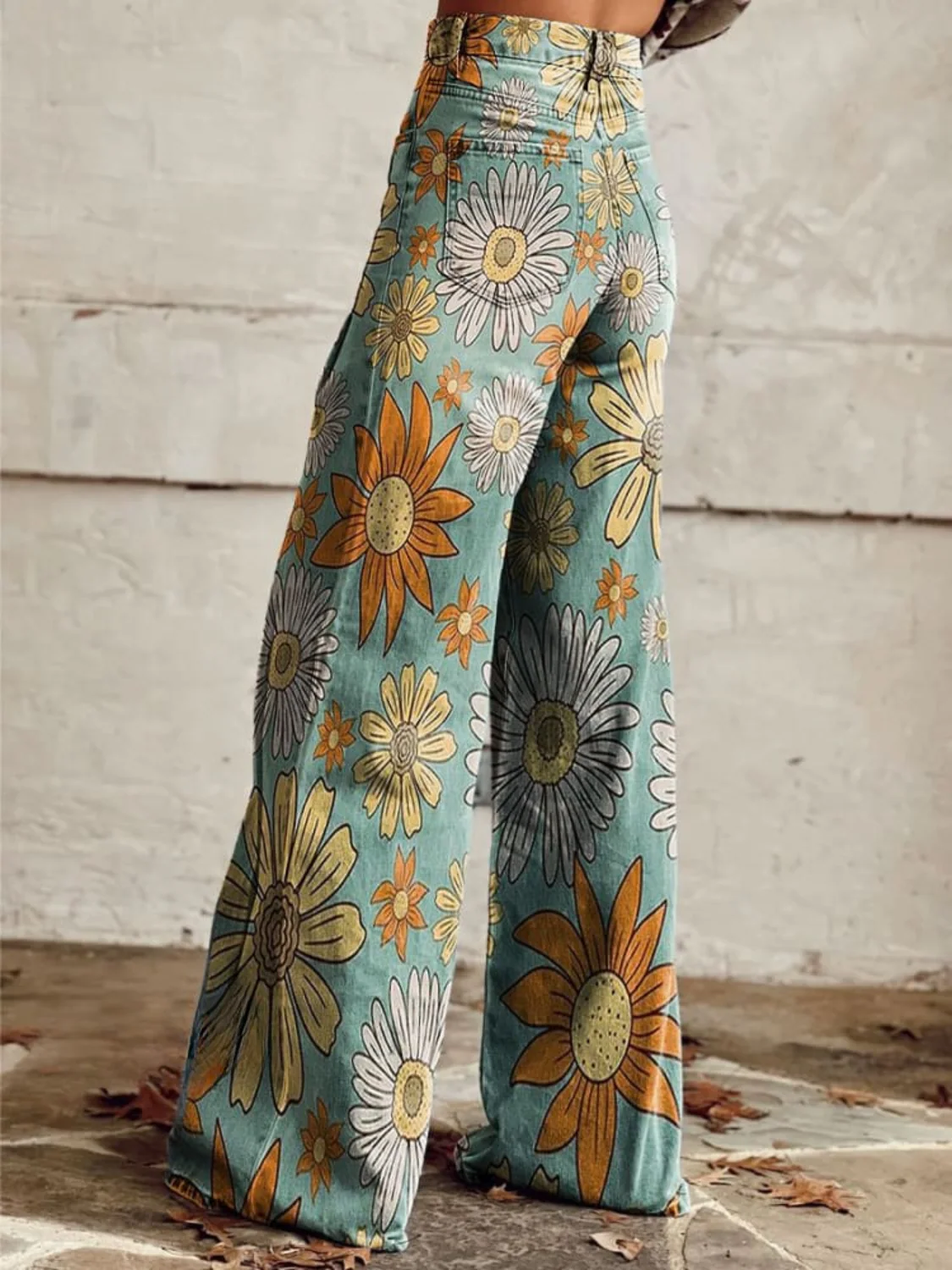Léna - Pantalons amples à fleurs