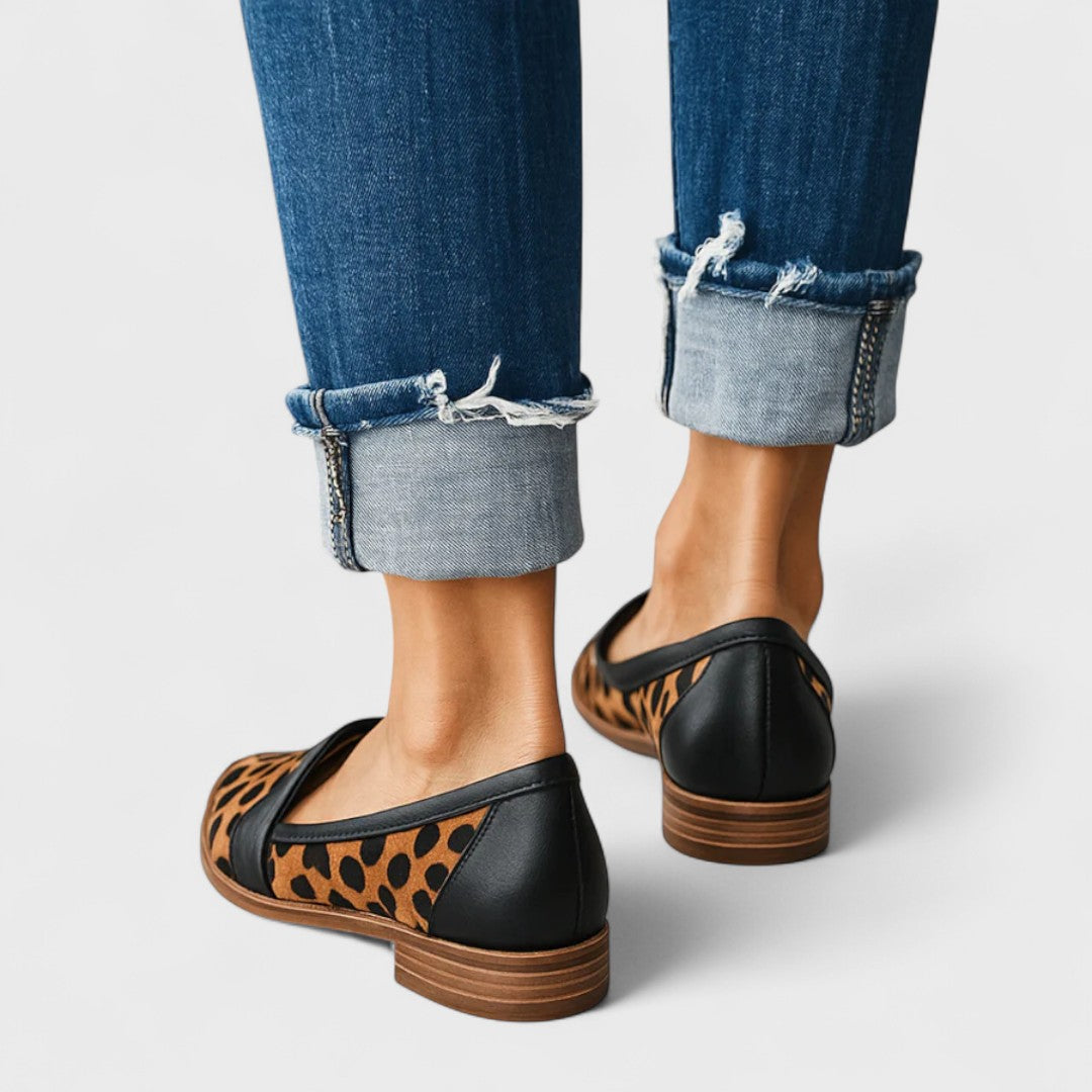 Mocassins orthopédiques en cuir pour femme – Semelle antidérapante