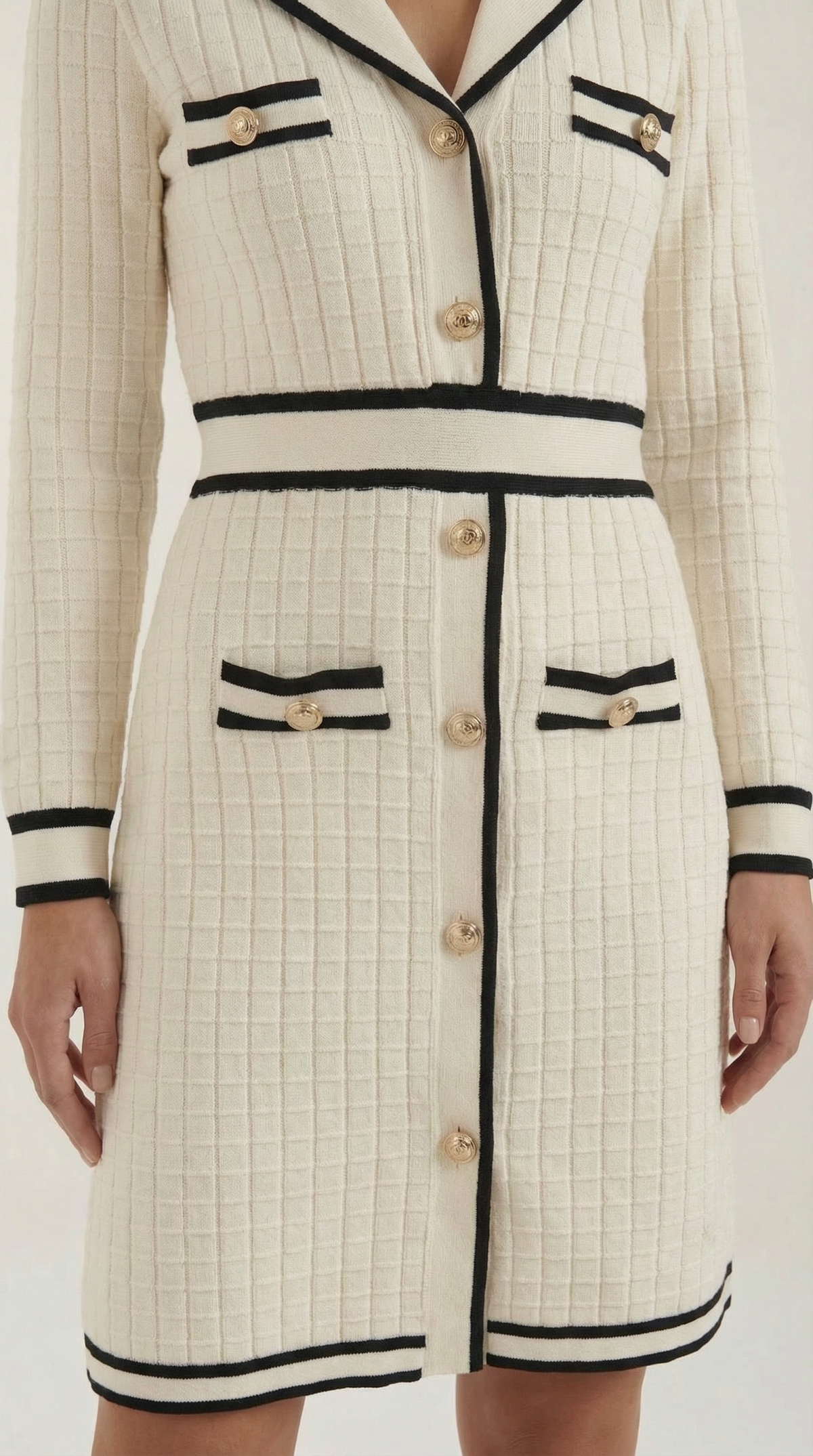 Tracy | Mini-robe à liserés contrastés et coupe moderne