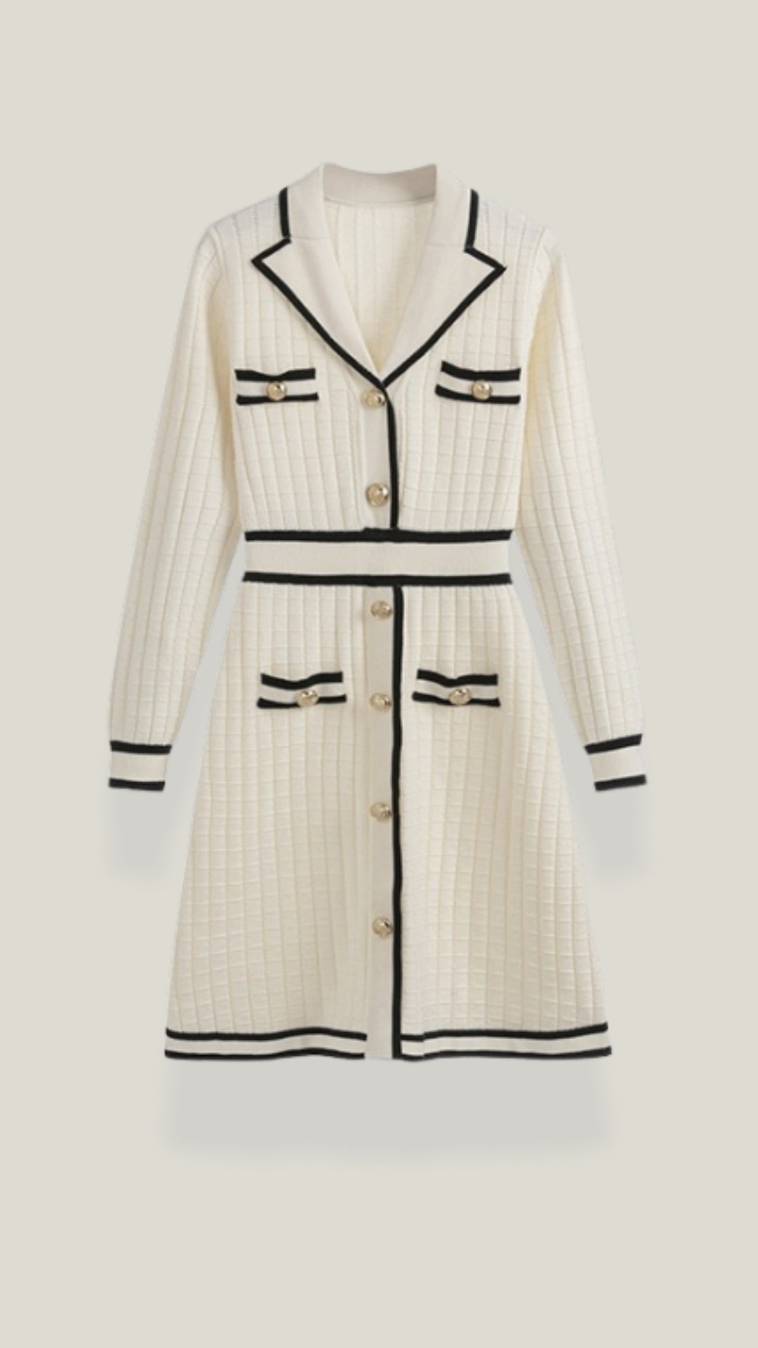 Tracy | Mini-robe à liserés contrastés et coupe moderne