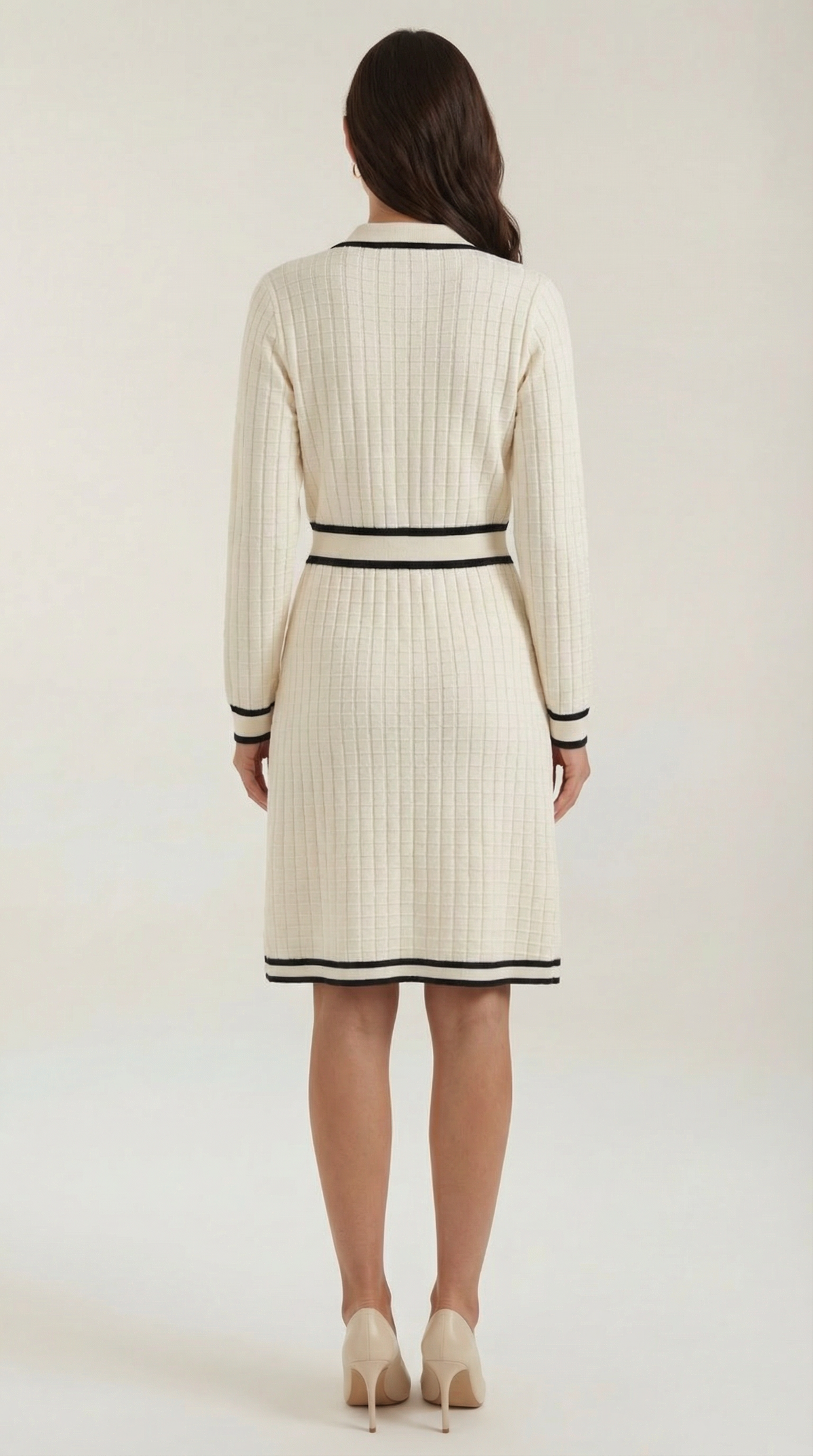 Tracy | Mini-robe à liserés contrastés et coupe moderne