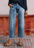 Lola · Jean court droit rétro pour femme